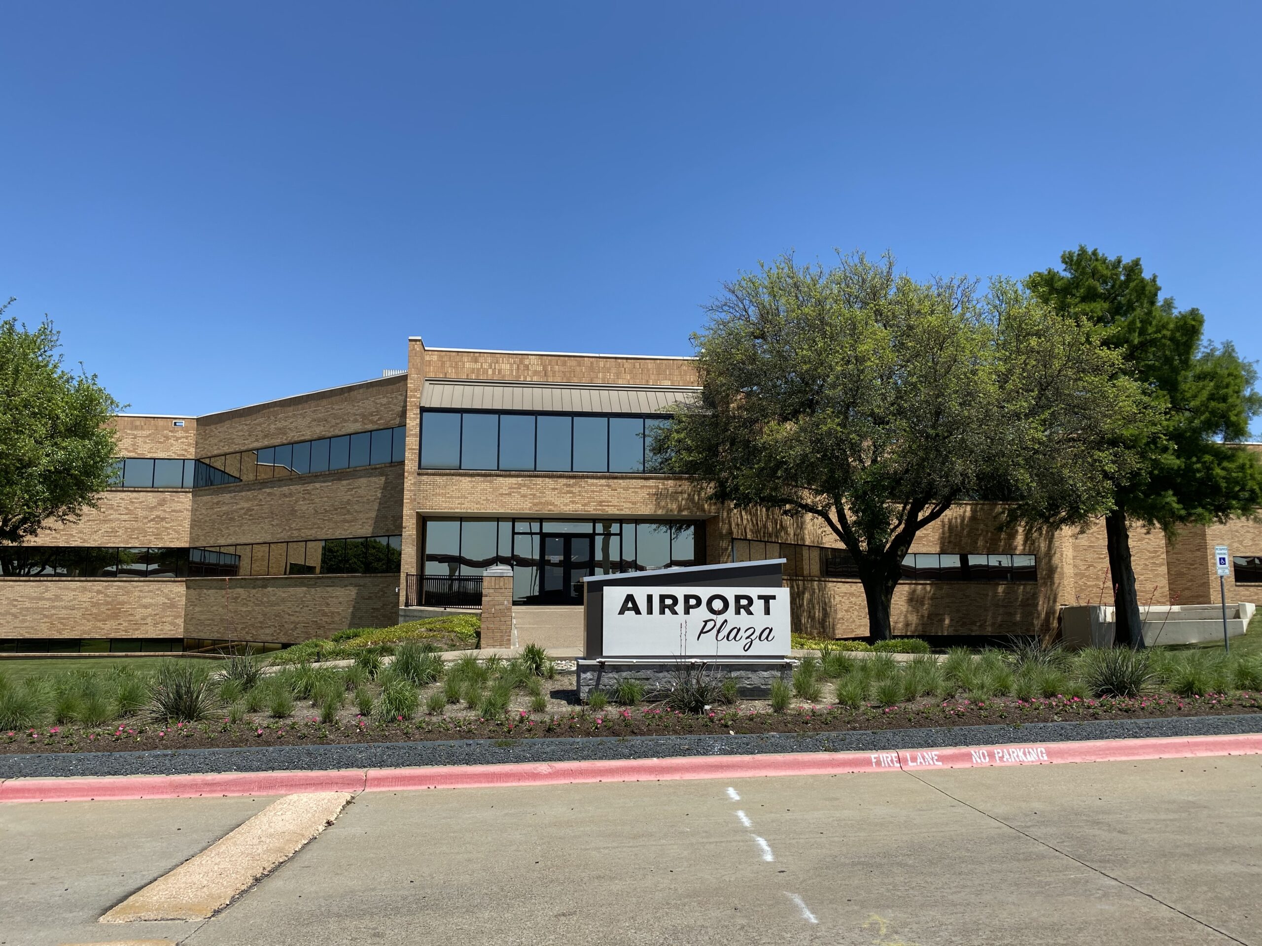 Airport Plaza is located at the intersection of Highway 161 and Highway 183.